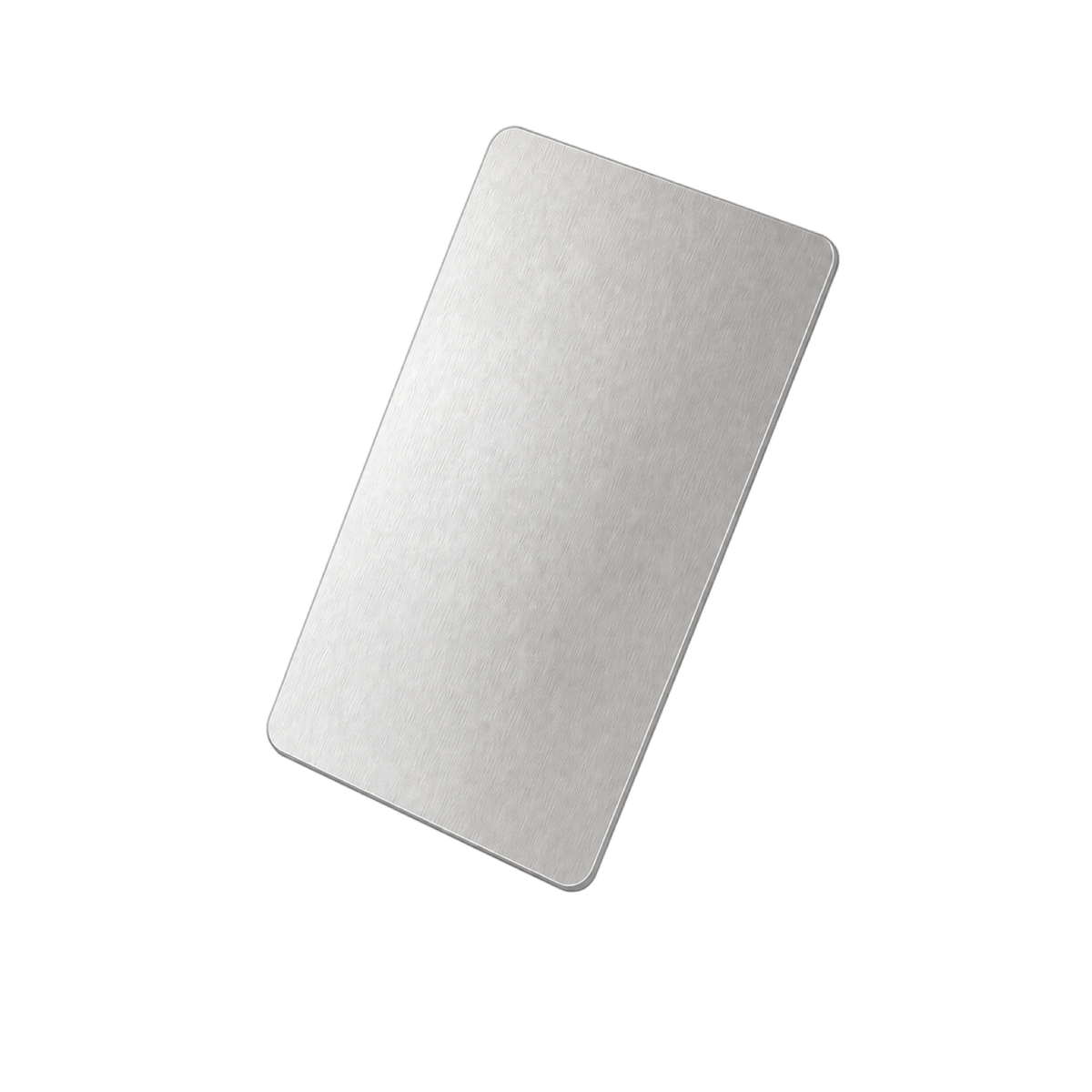 Carte de visite NFC métal argent, mise en situation esthétique