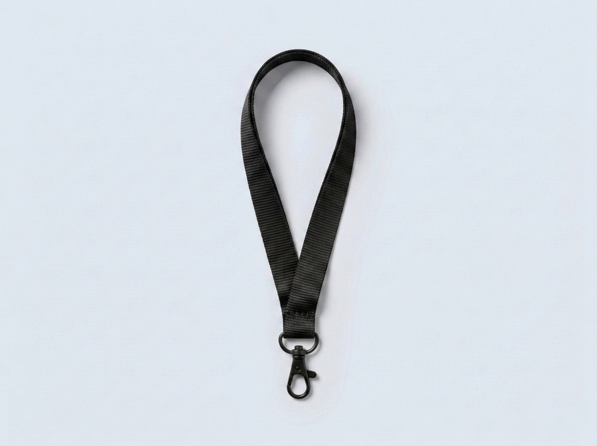 Bandoulière noire incluse avec le pass NFC personnalisable